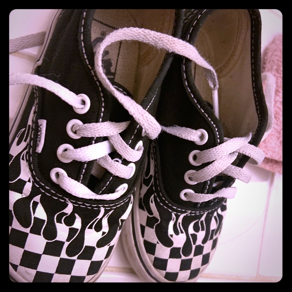 Checkered flame vans